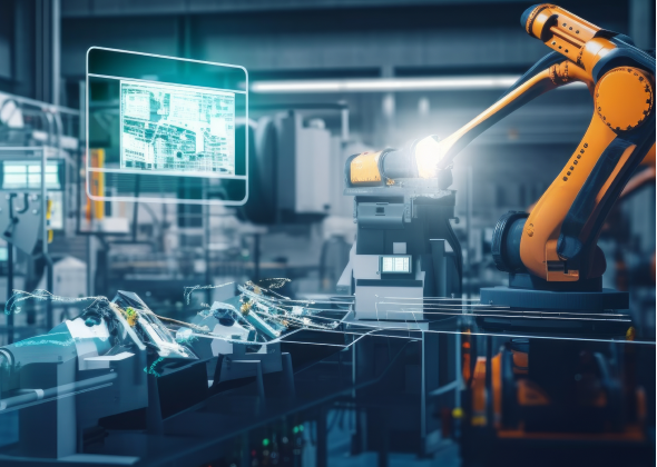 Machinery in a manufacturing plant